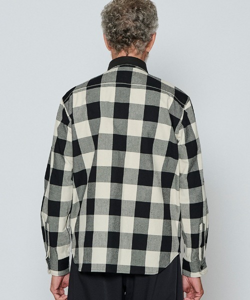 ACANTHUS(アカンサス)の「ms6509-Leather Collar Check Shirts レザーカラーシャツ(SH2603)(シャツ/ブラウス・メンズ・チェック/レッド系その他・S/XL/L/M)」の8枚目の写真