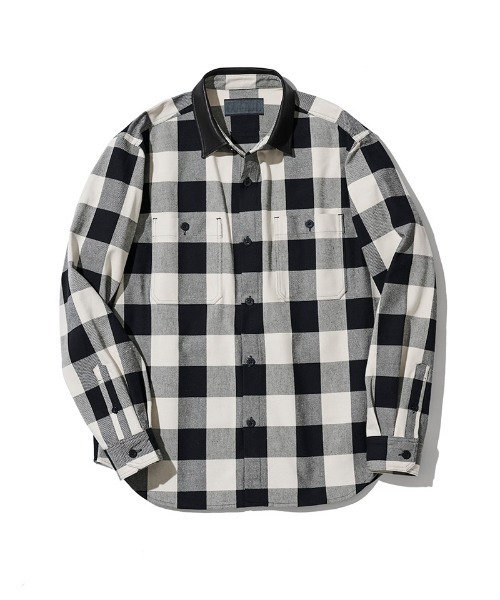 ACANTHUS(アカンサス)の「ms6509-Leather Collar Check Shirts レザーカラーシャツ(SH2603)(シャツ/ブラウス・メンズ・チェック/レッド系その他・S/XL/L/M)」の9枚目の写真