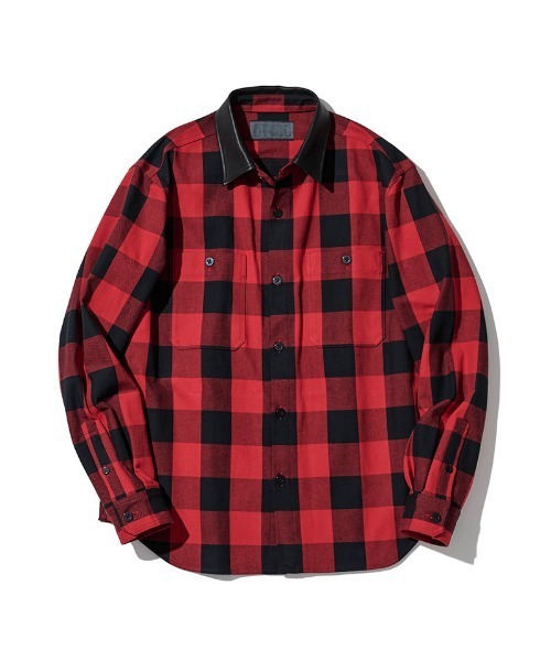 ACANTHUS(アカンサス)の「ms6509-Leather Collar Check Shirts レザーカラーシャツ(SH2603)(シャツ/ブラウス・メンズ・チェック/レッド系その他・S/XL/L/M)」の10枚目の写真