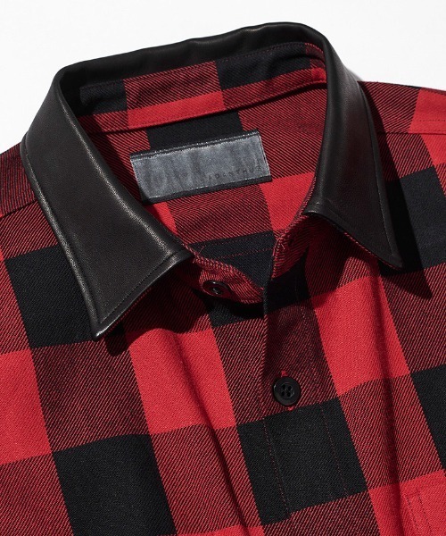 ACANTHUS(アカンサス)の「ms6509-Leather Collar Check Shirts レザーカラーシャツ(SH2603)(シャツ/ブラウス・メンズ・チェック/レッド系その他・S/XL/L/M)」の12枚目の写真