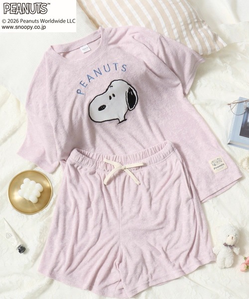 セール】PEANUTS SNOOPY（ピーナッツ スヌーピー） パイルTシャツ