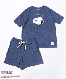 SNOOPY（スヌーピー）の「PEANUTS SNOOPY（ピーナッツ スヌーピー） パイルTシャツ＆ショートパンツ パジャマ/上下セットアップ/ルームウェア（ルームウェア/パジャマ）」