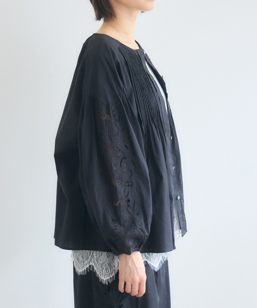 KATHARINE ROSS（キャサリンロス）の「エンブロイダリーコットンブラウス（シャツ/ブラウス・レディース・ブラック/ホワイト・MEDIUM）」の12枚目の写真