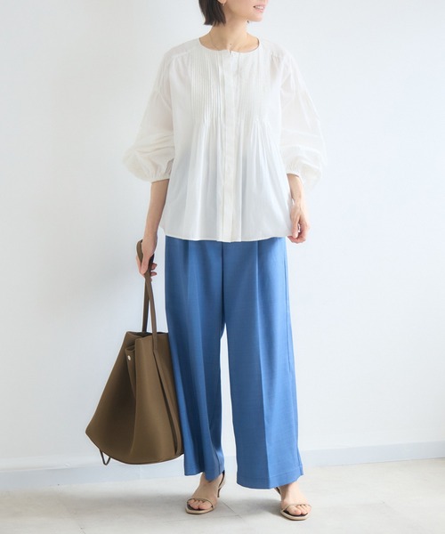 KATHARINE ROSS（キャサリンロス）の「エンブロイダリーコットンブラウス（シャツ/ブラウス・レディース・ブラック/ホワイト・MEDIUM）」の22枚目の写真
