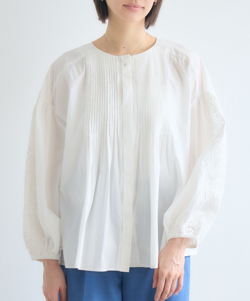 KATHARINE ROSS（キャサリンロス）の「エンブロイダリーコットンブラウス（シャツ/ブラウス・レディース・ブラック/ホワイト・MEDIUM）」の19枚目の写真