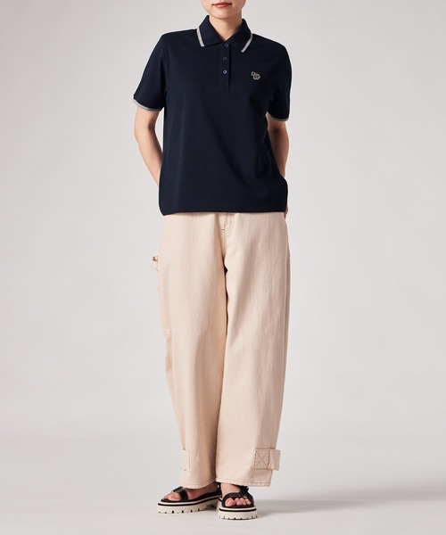 PS Paul Smith(ピーエスポールスミス)の「ウィメンズ ゼブラ ティップライン ポロシャツ / 165407 224V(ポロシャツ・レディース・ネイビー/ラベンダー/オフホワイト・SMALL/MEDIUM/LARGE/2L)」の16枚目の写真