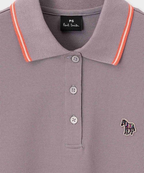 PS Paul Smith(ピーエスポールスミス)の「ウィメンズ ゼブラ ティップライン ポロシャツ / 165407 224V(ポロシャツ・レディース・ネイビー/ラベンダー/オフホワイト・SMALL/MEDIUM/LARGE/2L)」の12枚目の写真