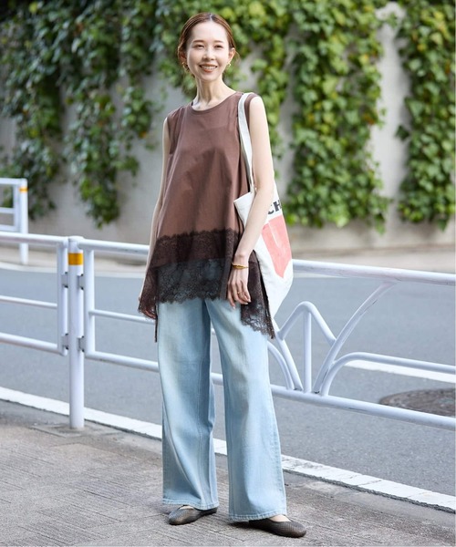 追加》レースコンビノースリカットソー（Tシャツ/カットソー）｜SLOBE