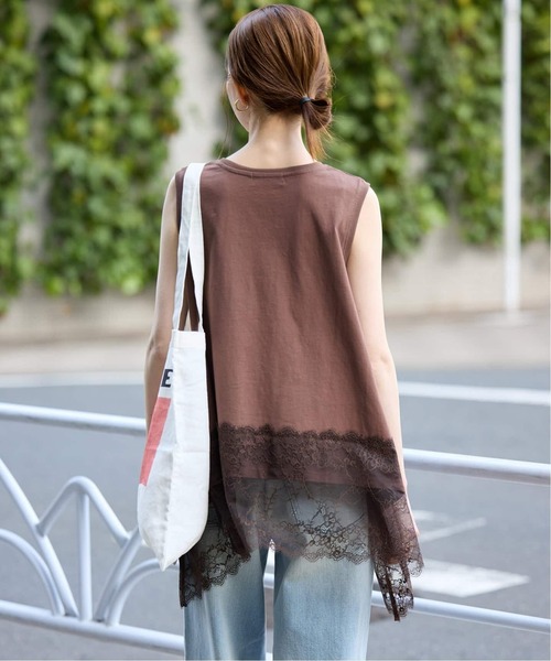 追加》レースコンビノースリカットソー（Tシャツ/カットソー）｜SLOBE