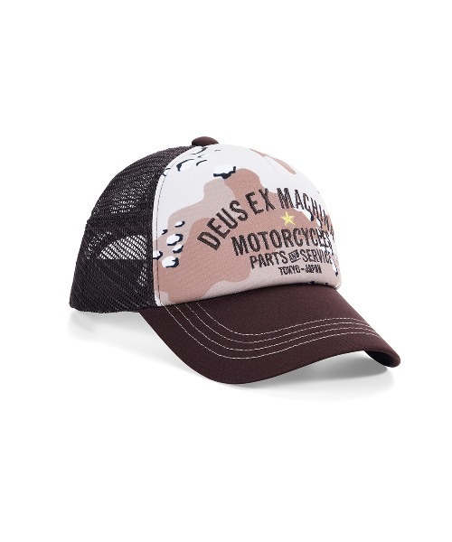 DEUS EX MACHINA(デウスエクスマキナ)の「TOKYO ORIGINAL ADDRESS TRUCKER CAMO(キャップ・メンズ・カモフラージュ・OS)」の1枚目の写真