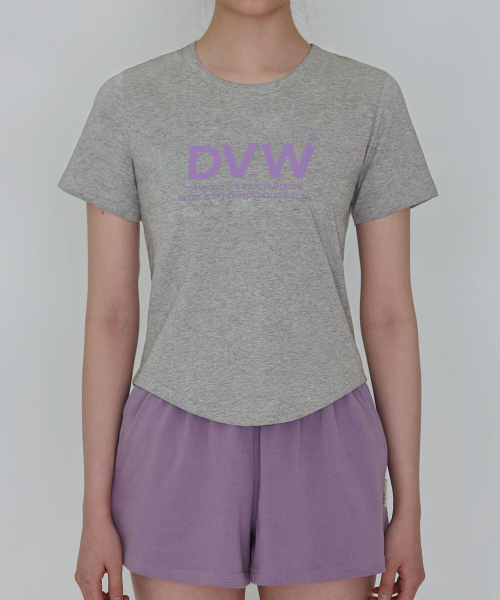 DEVIWEAR(デヴィウェア)の「DVWロゴ半袖Tシャツ DEVI-T0154-メランジグレー(Tシャツ/カットソー・レディース・ミックスグレー・SMALL/MEDIUM)」の7枚目の写真