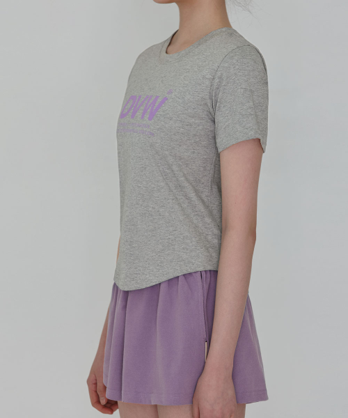 DEVIWEAR(デヴィウェア)の「DVWロゴ半袖Tシャツ DEVI-T0154-メランジグレー(Tシャツ/カットソー・レディース・ミックスグレー・SMALL/MEDIUM)」の6枚目の写真