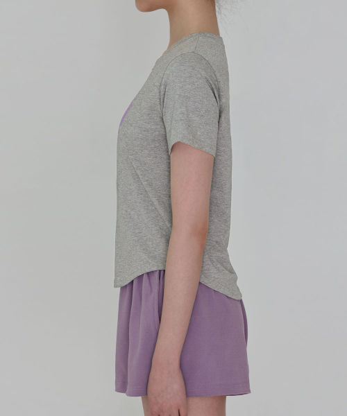 DEVIWEAR(デヴィウェア)の「DVWロゴ半袖Tシャツ DEVI-T0154-メランジグレー(Tシャツ/カットソー・レディース・ミックスグレー・SMALL/MEDIUM)」の5枚目の写真