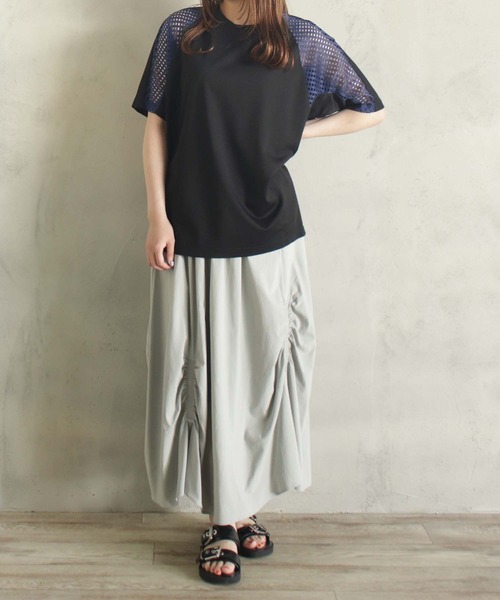 BITTOKO（ビットコ）の「メッシュ×カットプルオーバー（Tシャツ/カットソー・レディース・ホワイト/ブラック・FREE）」の12枚目の写真