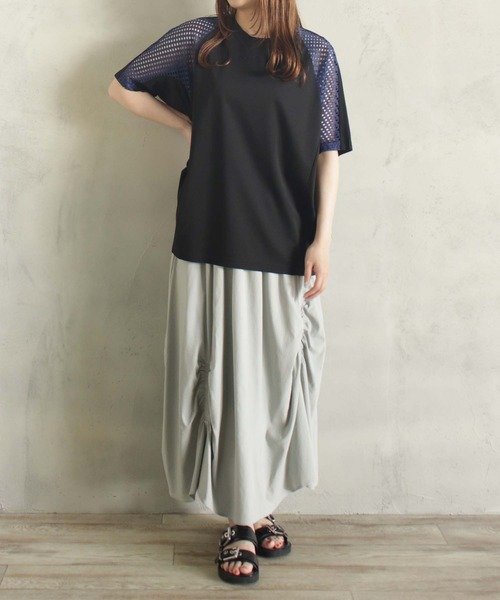 BITTOKO（ビットコ）の「メッシュ×カットプルオーバー（Tシャツ/カットソー・レディース・ホワイト/ブラック・FREE）」の13枚目の写真