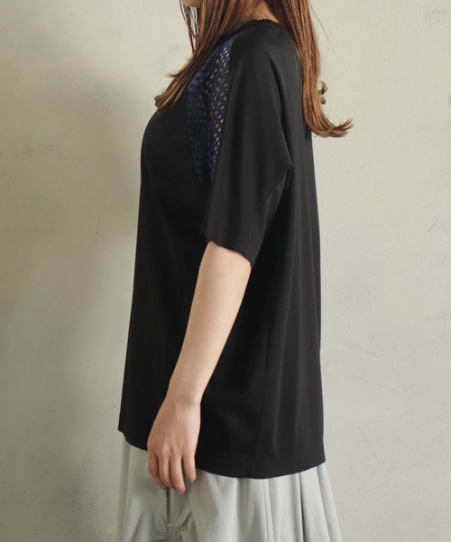 BITTOKO（ビットコ）の「メッシュ×カットプルオーバー（Tシャツ/カットソー・レディース・ホワイト/ブラック・FREE）」の15枚目の写真