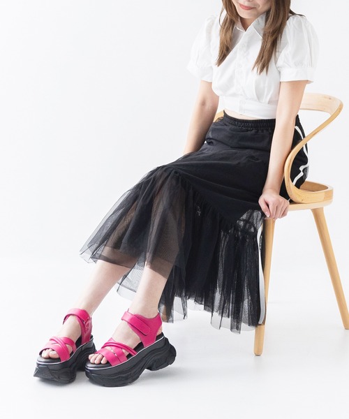 attagirl(アタガール)の「厚底マルチベルトサンダル(サンダル・レディース・ホワイト/ピンク/レオパード/ブラック・LL/L/M/S/3L)」の14枚目の写真