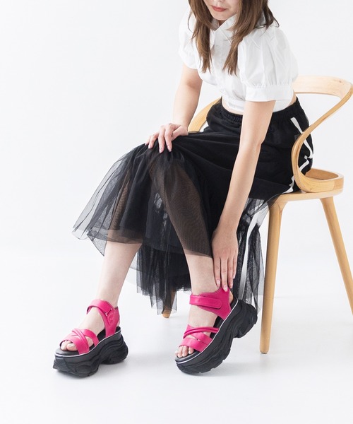 attagirl(アタガール)の「厚底マルチベルトサンダル(サンダル・レディース・ホワイト/ピンク/レオパード/ブラック・LL/L/M/S/3L)」の15枚目の写真