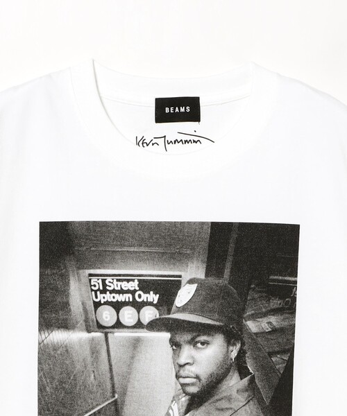 BEAMS T(ビームスティー)の「Kevin Cummins / ICE CUBE T-shirt①(Tシャツ/カットソー・メンズ・ホワイト・XX-LARGE/X-LARGE/LARGE/MEDIUM/SMALL)」の6枚目の写真