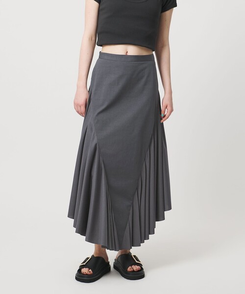 ASTRAET（アストラット）の「＜ASTRAET＞コンビ タック フレアースカート（スカート・レディース・ブラック/ダークグレー・1/0/2）」の9枚目の写真