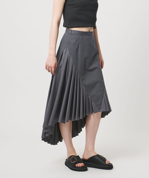 ASTRAET（アストラット）の「＜ASTRAET＞コンビ タック フレアースカート（スカート・レディース・ブラック/ダークグレー・1/0/2）」の11枚目の写真