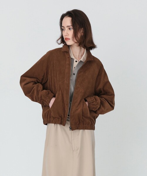Demi-Luxe BEAMS（デミルクス ビームス）の「【別注】TICCA / ウルトラ スエード ブルゾン（ブルゾン・レディース・ブラウン・ONE SIZE）」の8枚目の写真