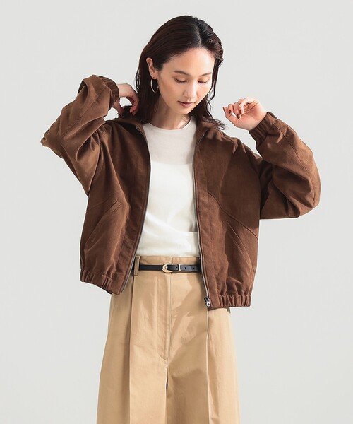 Demi-Luxe BEAMS（デミルクス ビームス）の「【別注】TICCA / ウルトラ スエード ブルゾン（ブルゾン・レディース・ブラウン・ONE SIZE）」の13枚目の写真