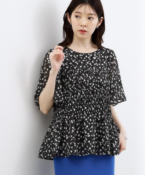 grove(グローブ)の「【二の腕・体型カバー】軽やかシャーリングブラウス(シャツ/ブラウス・レディース・ブラック系/スモーキーグリーン系1/オフホワイト・02/03/04/05)」の18枚目の写真