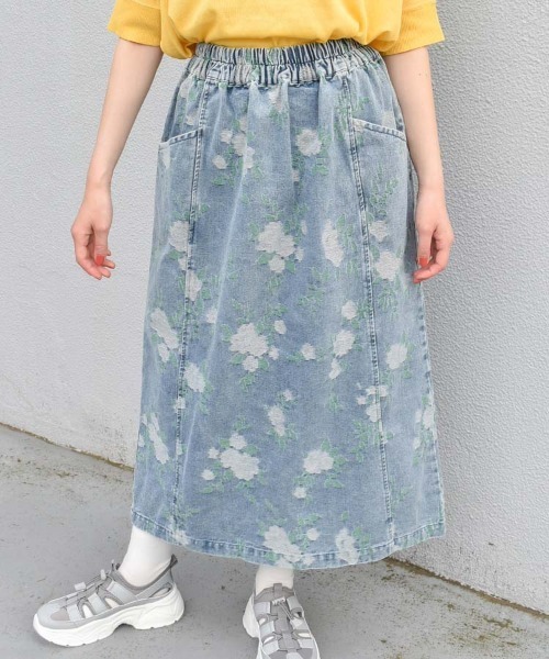 Bleu Bleuet(ブルーブルーエ)の「柄デニムスカート(デニムスカート・レディース・ブルー系その他/ブラック系その他・FREE)」の5枚目の写真
