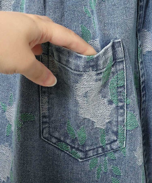 Bleu Bleuet(ブルーブルーエ)の「柄デニムスカート(デニムスカート・レディース・ブルー系その他/ブラック系その他・FREE)」の9枚目の写真