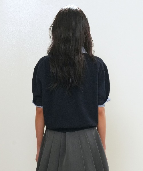 GENERAL IDEA(ジェネラルアイデア)の「【GENERAL IDEA】シャツカラーピケハーフニット / SHIRT COLLAR PIQUE HALF-SLEEVE KNIT(ポロシャツ・レディース・ネイビー/チャコール・L/M/S)」の15枚目の写真