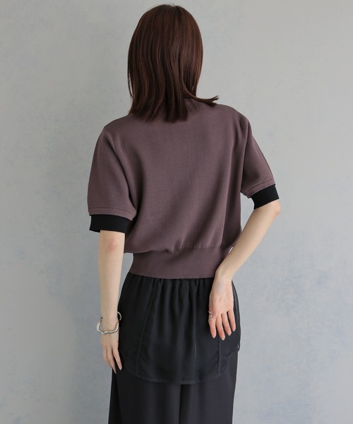 &g'aime（アンジェム）の「【&ｇ'aime 】レイヤードカーディガントップス　Layered Cardigan Top（カーディガン/ボレロ・レディース・ブラック/ブルー/ブラウン/グレイッシュベージュ・FREE）」の6枚目の写真