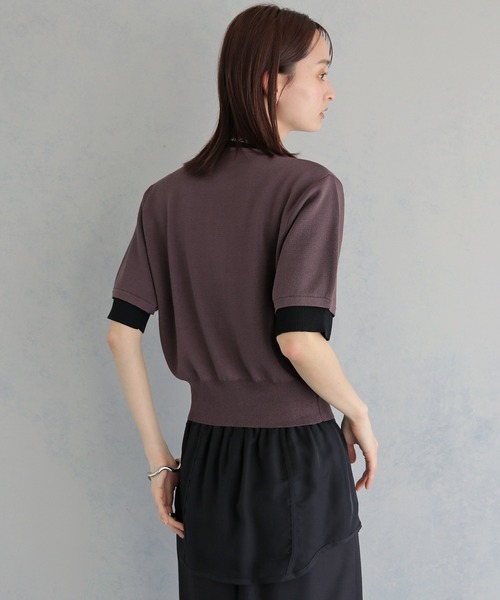 &g'aime（アンジェム）の「【&ｇ'aime 】レイヤードカーディガントップス　Layered Cardigan Top（カーディガン/ボレロ・レディース・ブラック/ブルー/ブラウン/グレイッシュベージュ・FREE）」の7枚目の写真