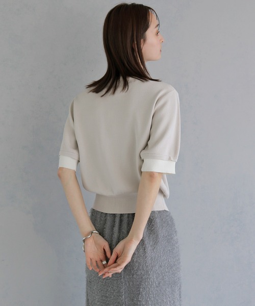 &g'aime（アンジェム）の「【&ｇ'aime 】レイヤードカーディガントップス　Layered Cardigan Top（カーディガン/ボレロ・レディース・ブラック/ブルー/ブラウン/グレイッシュベージュ・FREE）」の17枚目の写真