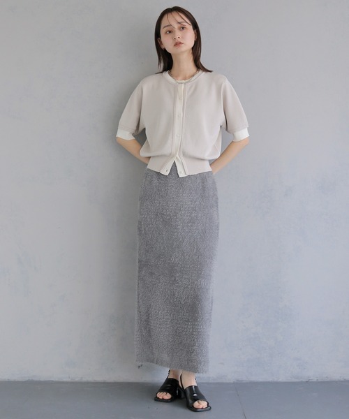 &g'aime（アンジェム）の「【&ｇ'aime 】レイヤードカーディガントップス　Layered Cardigan Top（カーディガン/ボレロ・レディース・ブラック/ブルー/ブラウン/グレイッシュベージュ・FREE）」の19枚目の写真