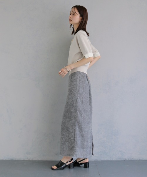 &g'aime（アンジェム）の「【&ｇ'aime 】レイヤードカーディガントップス　Layered Cardigan Top（カーディガン/ボレロ・レディース・ブラック/ブルー/ブラウン/グレイッシュベージュ・FREE）」の20枚目の写真