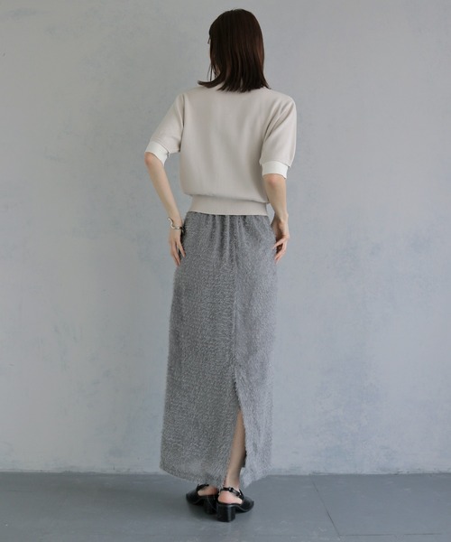 &g'aime（アンジェム）の「【&ｇ'aime 】レイヤードカーディガントップス　Layered Cardigan Top（カーディガン/ボレロ・レディース・ブラック/ブルー/ブラウン/グレイッシュベージュ・FREE）」の21枚目の写真