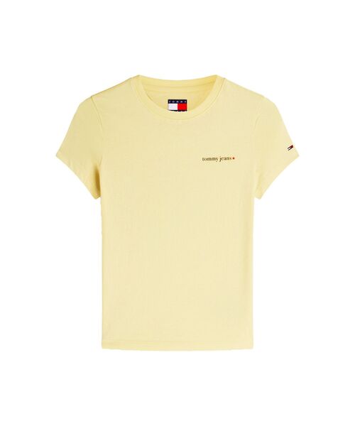 tommy jeans(トミー ジーンズ)の「エッセンシャルロゴスリムTシャツ(Tシャツ/カットソー・レディース・イエロー/ホワイト/マルチ・LARGE/MEDIUM/SMALL/X-SMALL)」の5枚目の写真