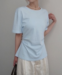 【Rashik】ウエストシェイプTシャツ 半袖 カットソー Tシャツ