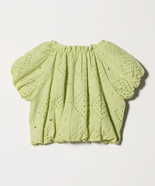 green label relaxing(グリーンレーベルリラクシング)の「デザイン レース ブラウス / キッズ 100cm-130cm(シャツ/ブラウス・キッズ・ライム/オフホワイト・120cm/100cm/130cm/110cm)」の6枚目の写真