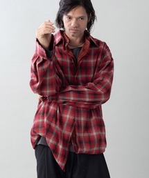EGO TRIPPING | ms6558-DOUBLE-SHIRTS damage レイヤードシャツ(616714)(シャツ/ブラウス)