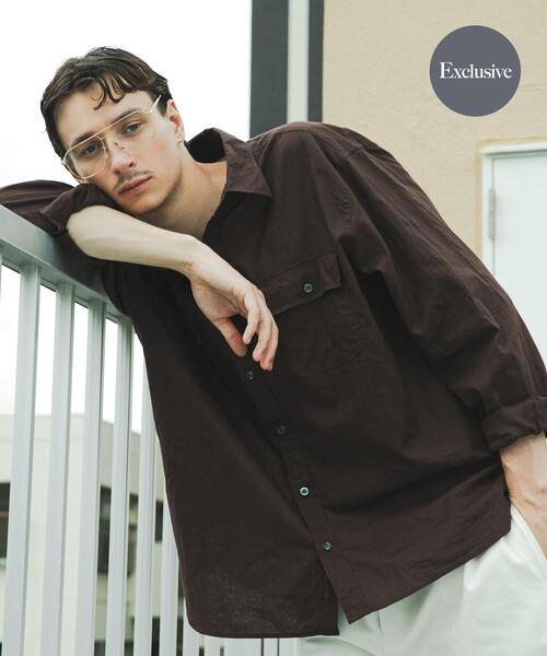 BROOKS BROTHERS（ブルックスブラザーズ）の「『別注』BROOKS BROTHERS×URBAN RESEARCH　SAFARI SHIRTS LONG-SLEEVE（シャツ/ブラウス・メンズ・ブラック/ブラウン・X-LARGE/LARGE/MEDIUM）」の2枚目の写真