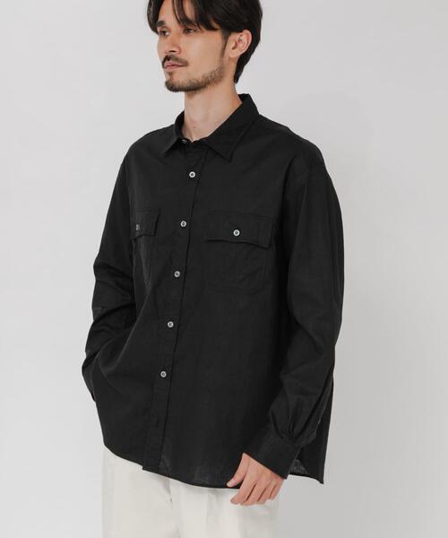 BROOKS BROTHERS（ブルックスブラザーズ）の「『別注』BROOKS BROTHERS×URBAN RESEARCH　SAFARI SHIRTS LONG-SLEEVE（シャツ/ブラウス・メンズ・ブラック/ブラウン・X-LARGE/LARGE/MEDIUM）」の3枚目の写真