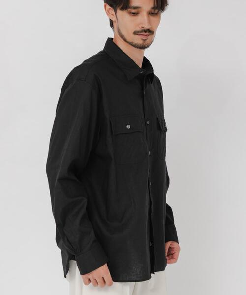 BROOKS BROTHERS（ブルックスブラザーズ）の「『別注』BROOKS BROTHERS×URBAN RESEARCH　SAFARI SHIRTS LONG-SLEEVE（シャツ/ブラウス・メンズ・ブラック/ブラウン・X-LARGE/LARGE/MEDIUM）」の4枚目の写真
