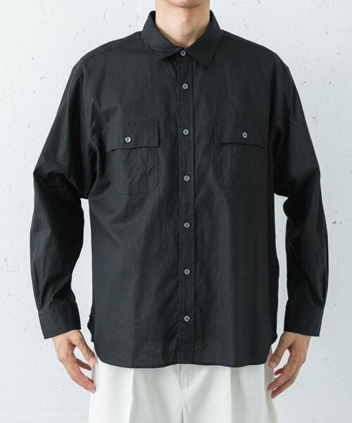 BROOKS BROTHERS（ブルックスブラザーズ）の「『別注』BROOKS BROTHERS×URBAN RESEARCH　SAFARI SHIRTS LONG-SLEEVE（シャツ/ブラウス・メンズ・ブラック/ブラウン・X-LARGE/LARGE/MEDIUM）」の6枚目の写真