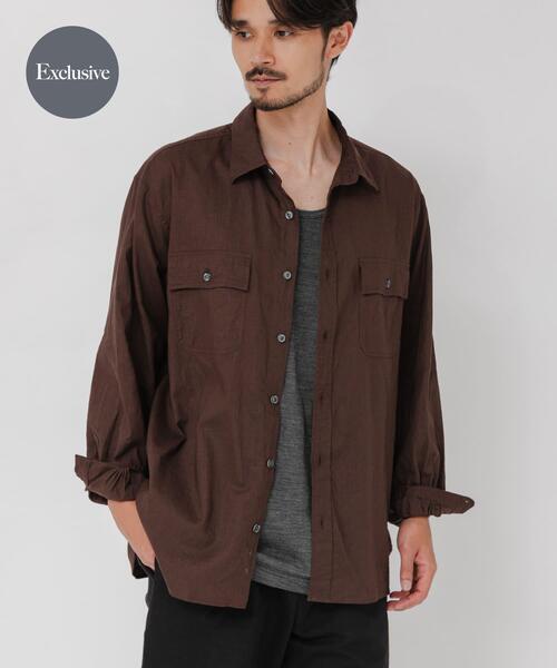 BROOKS BROTHERS（ブルックスブラザーズ）の「『別注』BROOKS BROTHERS×URBAN RESEARCH　SAFARI SHIRTS LONG-SLEEVE（シャツ/ブラウス・メンズ・ブラック/ブラウン・X-LARGE/LARGE/MEDIUM）」の16枚目の写真