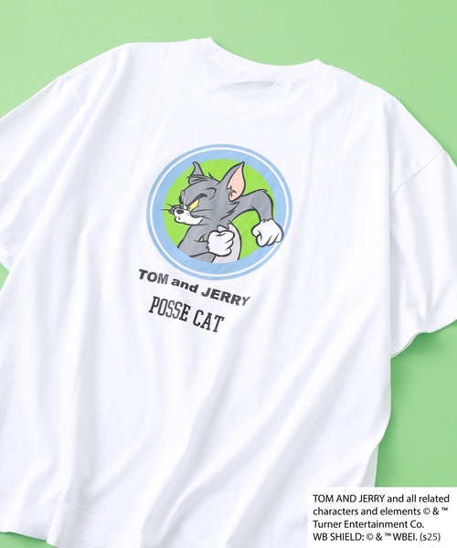 Tom＆Jerry（トムアンドジェリー）の「TOM&JERRY BIG T トムとジェリー ビッグ半袖Tシャツ（Tシャツ/カットソー・メンズ・チャコールグレー/杢グレー/グリーン/ブラック系1/ネイビー/ホワイト系1/グリーン系1/チャコール/モカ/オフホワイト/ホワイト系その他/ベージュ/ネイビー系1/ホワイト系2/オレンジ/ブラック・L/M/XL）」の4枚目の写真