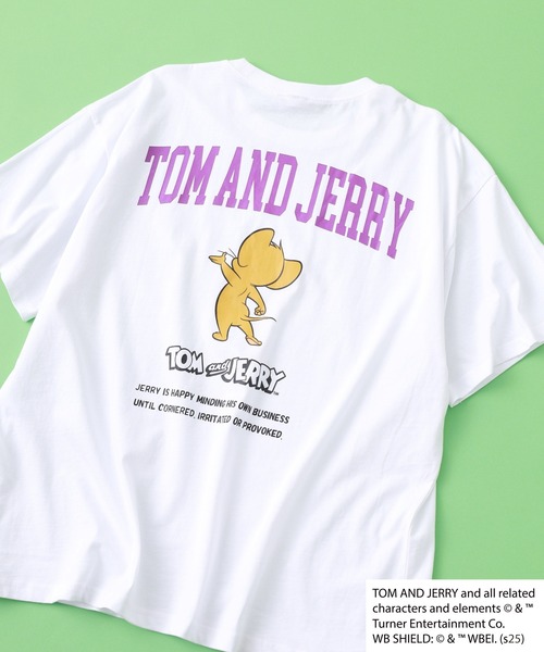 Tom＆Jerry（トムアンドジェリー）の「TOM&JERRY BIG T トムとジェリー ビッグ半袖Tシャツ（Tシャツ/カットソー・メンズ・チャコールグレー/杢グレー/グリーン/ブラック系1/ネイビー/ホワイト系1/グリーン系1/チャコール/モカ/オフホワイト/ホワイト系その他/ベージュ/ネイビー系1/ホワイト系2/オレンジ/ブラック・L/M/XL）」の3枚目の写真