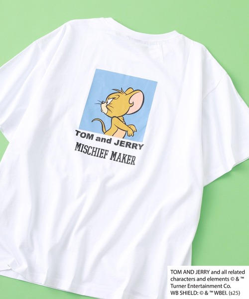 Tom＆Jerry（トムアンドジェリー）の「TOM&JERRY BIG T トムとジェリー ビッグ半袖Tシャツ（Tシャツ/カットソー・メンズ・チャコールグレー/杢グレー/グリーン/ブラック系1/ネイビー/ホワイト系1/グリーン系1/チャコール/モカ/オフホワイト/ホワイト系その他/ベージュ/ネイビー系1/ホワイト系2/オレンジ/ブラック・L/M/XL）」の2枚目の写真