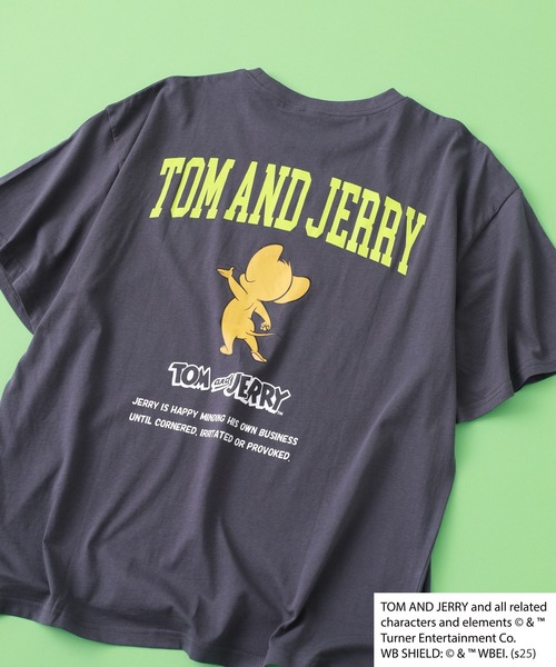 Tom＆Jerry（トムアンドジェリー）の「TOM&JERRY BIG T トムとジェリー ビッグ半袖Tシャツ（Tシャツ/カットソー・メンズ・チャコールグレー/杢グレー/グリーン/ブラック系1/ネイビー/ホワイト系1/グリーン系1/チャコール/モカ/オフホワイト/ホワイト系その他/ベージュ/ネイビー系1/ホワイト系2/オレンジ/ブラック・L/M/XL）」の7枚目の写真